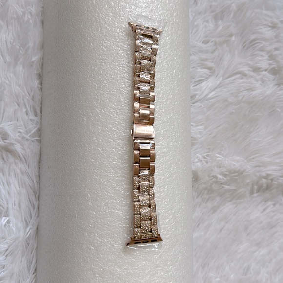 Michael Kors Apple Watch Rose Goldtone Stainless Steel & Crystal
Bracelet - Picture 10 of 15